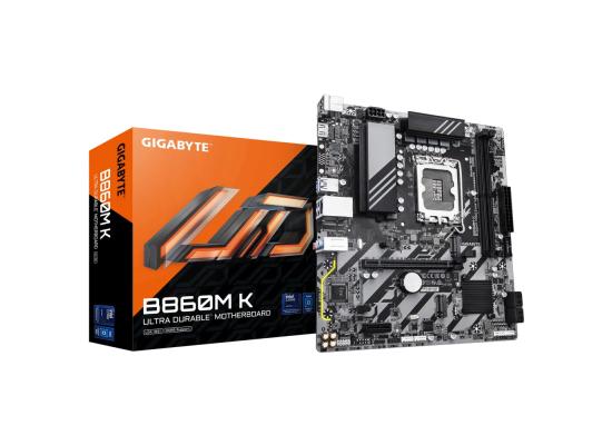 GIGABYTE B860M K DDR5 Motherboard – Intel Ultra Processor Support, LGA 1700, PCIe 4.0, Dual M.2, mATX